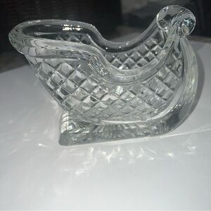 1980s Vintage 24 % Lead Crystal
Sleigh Candy Dish Bowl